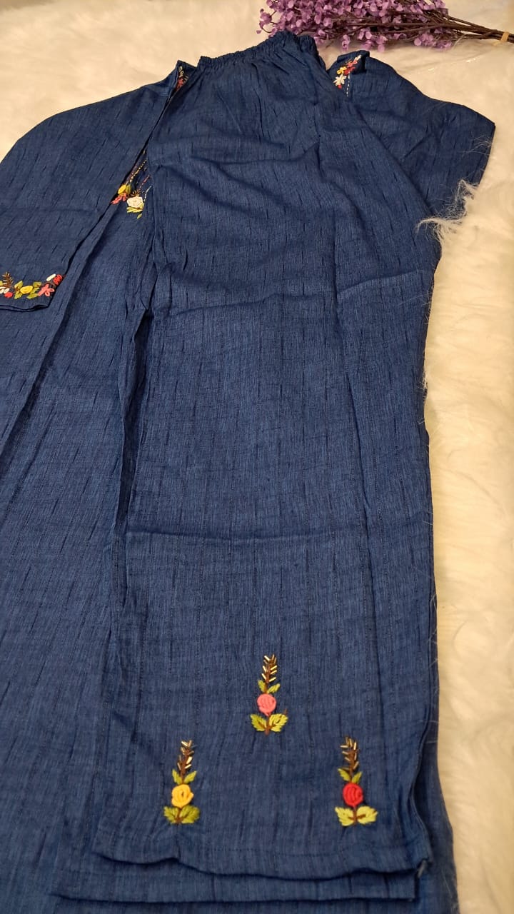 RAYON HANDWORKED COORD SET GE722