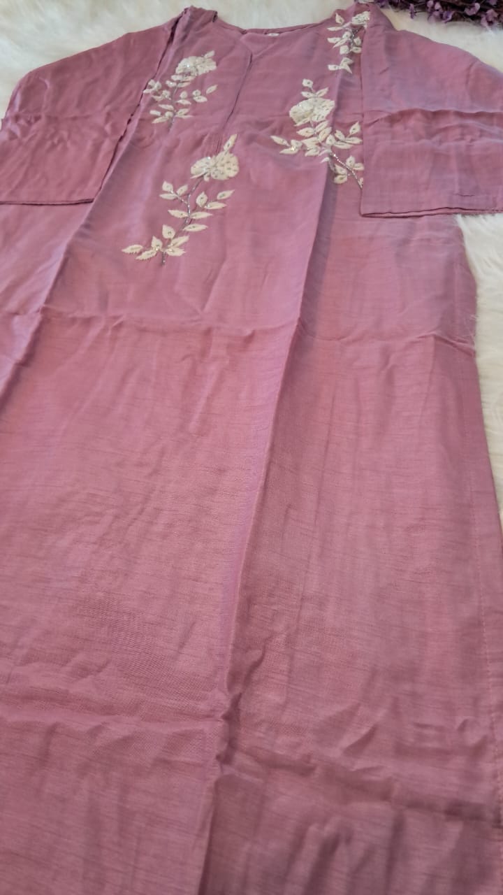 DOLA SILKFLORAL  THREAD HANDWORKED SALWAAR SUIT SET GE717
