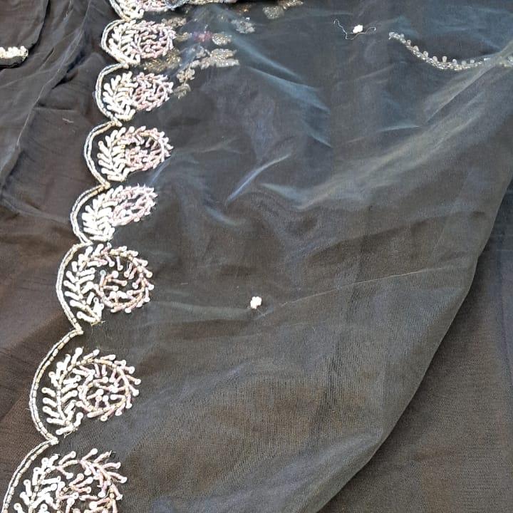 DOLA SILK FLORAL HANDWORKED SALWAAR SUIT SET GE713
